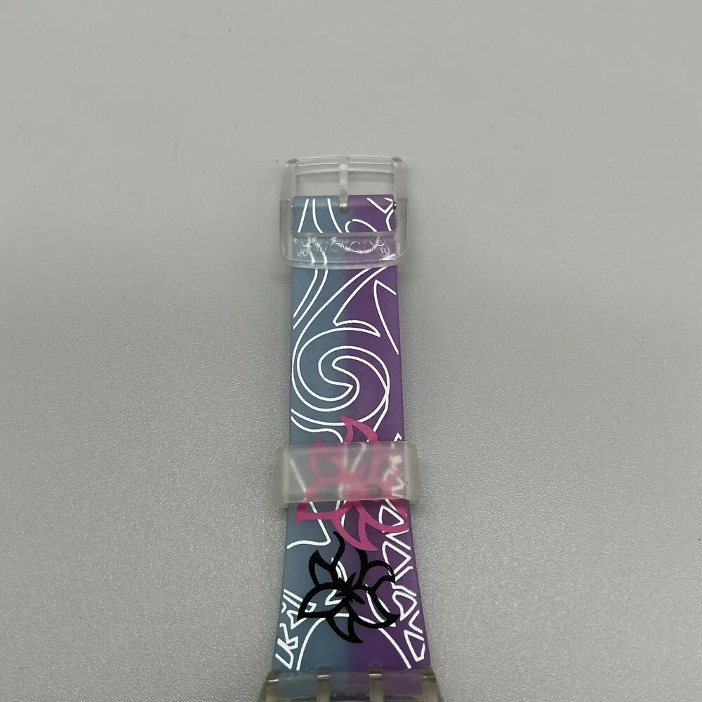 Swatch Sunray Glam SUOZ148 Womens Watch 37mm Black Blue Multicolor New Battery